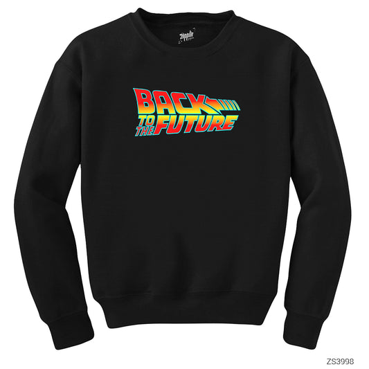 Back To The Future Gelece Dönüş Siyah Sweatshirt
