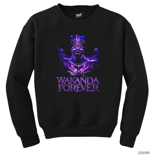 Black Panther Wakanda Forever Siyah Sweatshirt