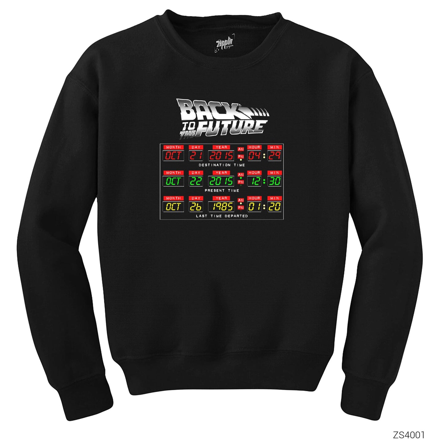 Geleceğe Dönüş 2015 Siyah Sweatshirt