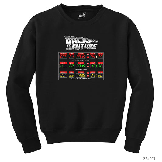 Geleceğe Dönüş 2015 Siyah Sweatshirt
