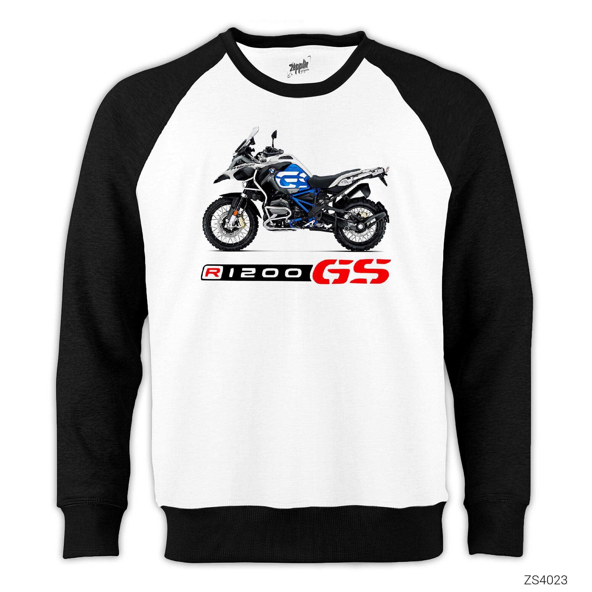 BMW R1200GS Reglan Kol Beyaz Sweatshirt