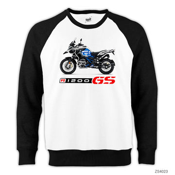 BMW R1200GS Reglan Kol Beyaz Sweatshirt