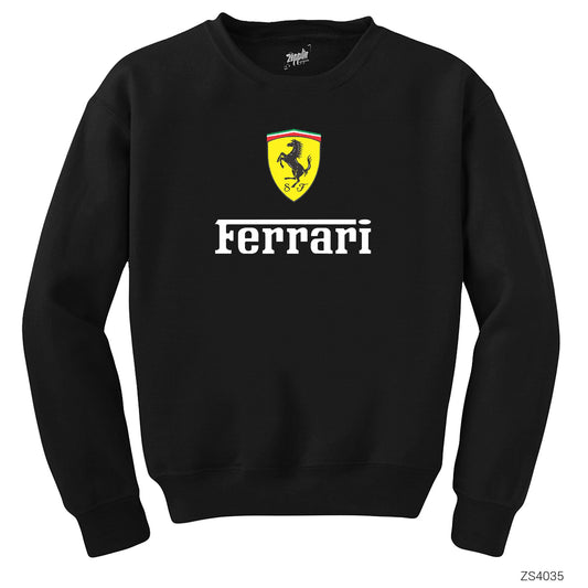 Ferrari in Italy Siyah Sweatshirt