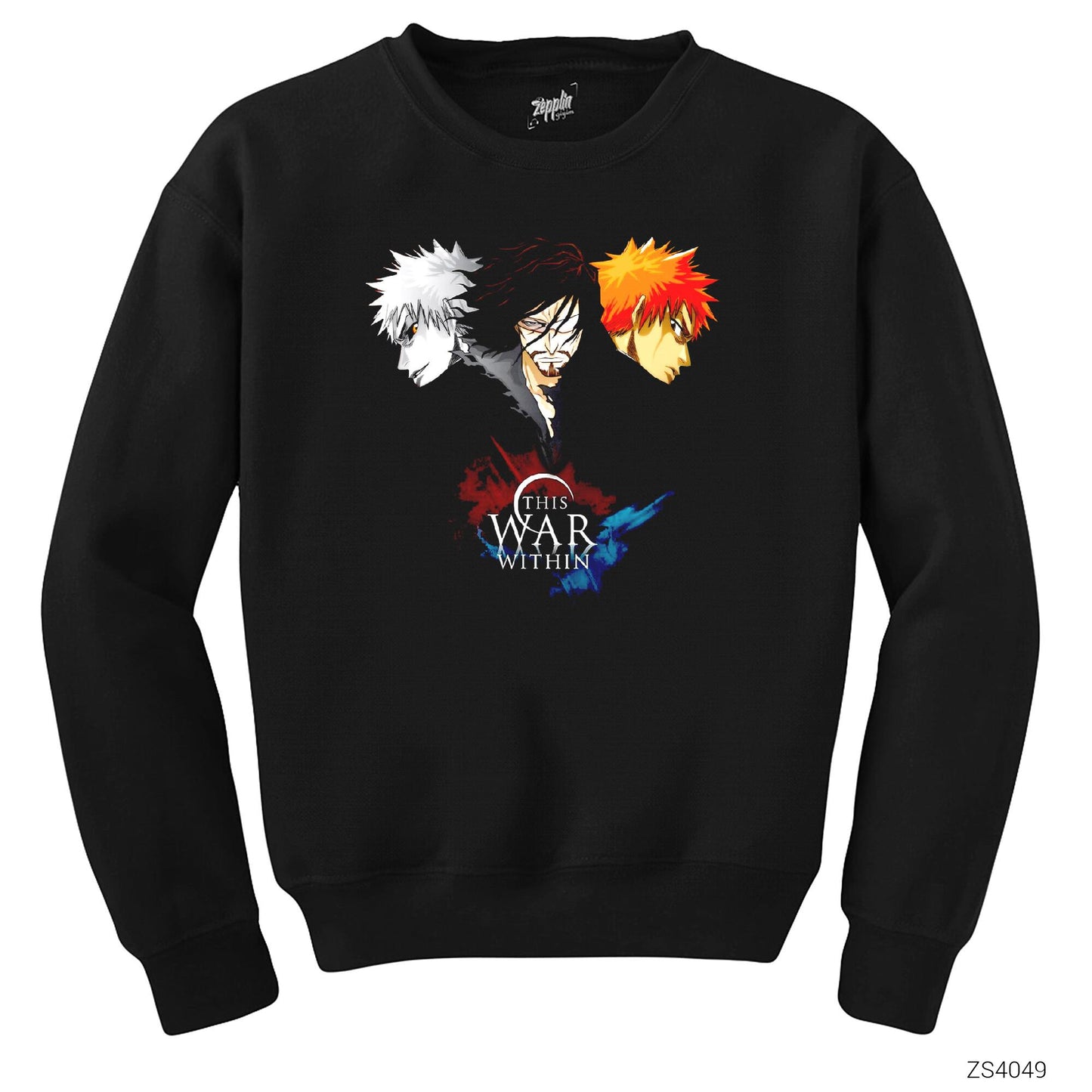Bleach This War Within Siyah Sweatshirt