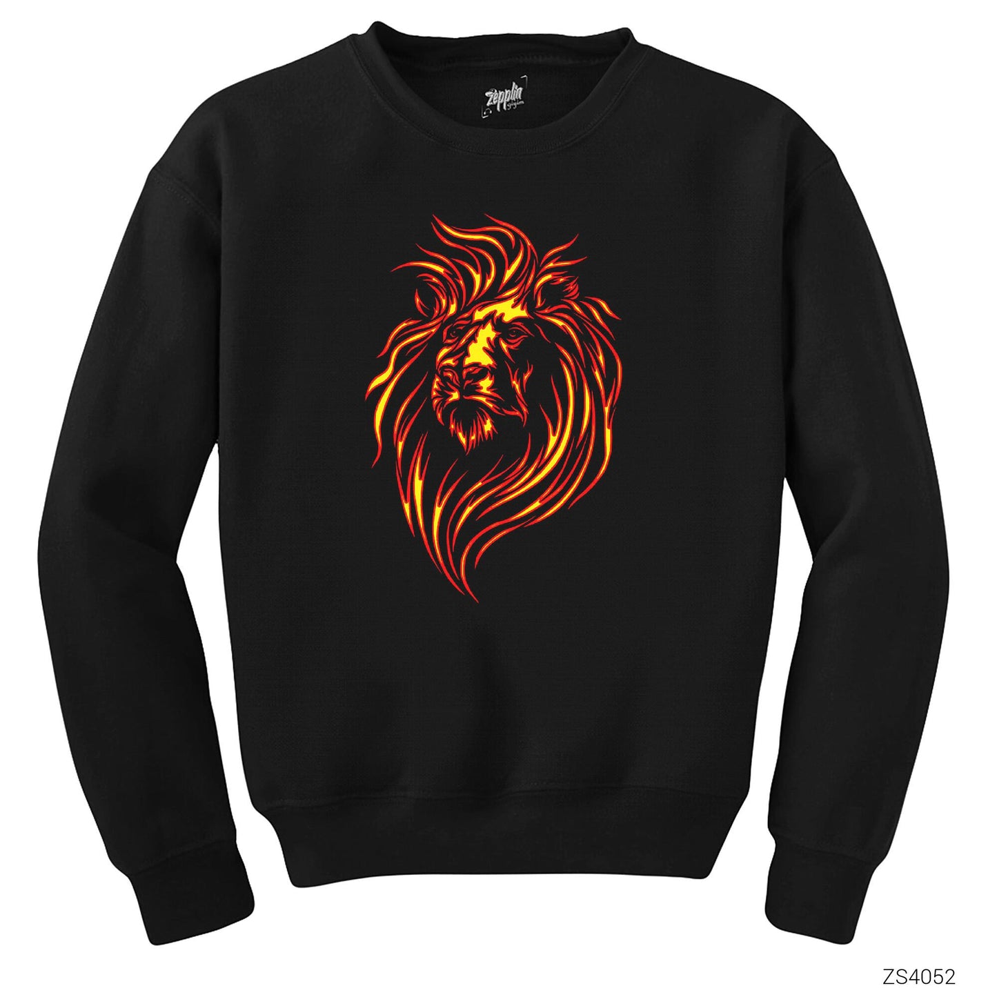 Aslan Sarı Kırmızı Siyah Sweatshirt