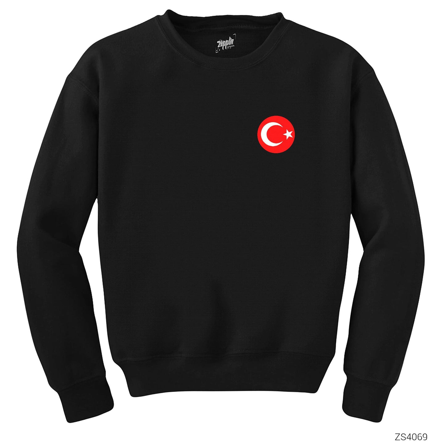 Ay Yıldız Siyah Sweatshirt