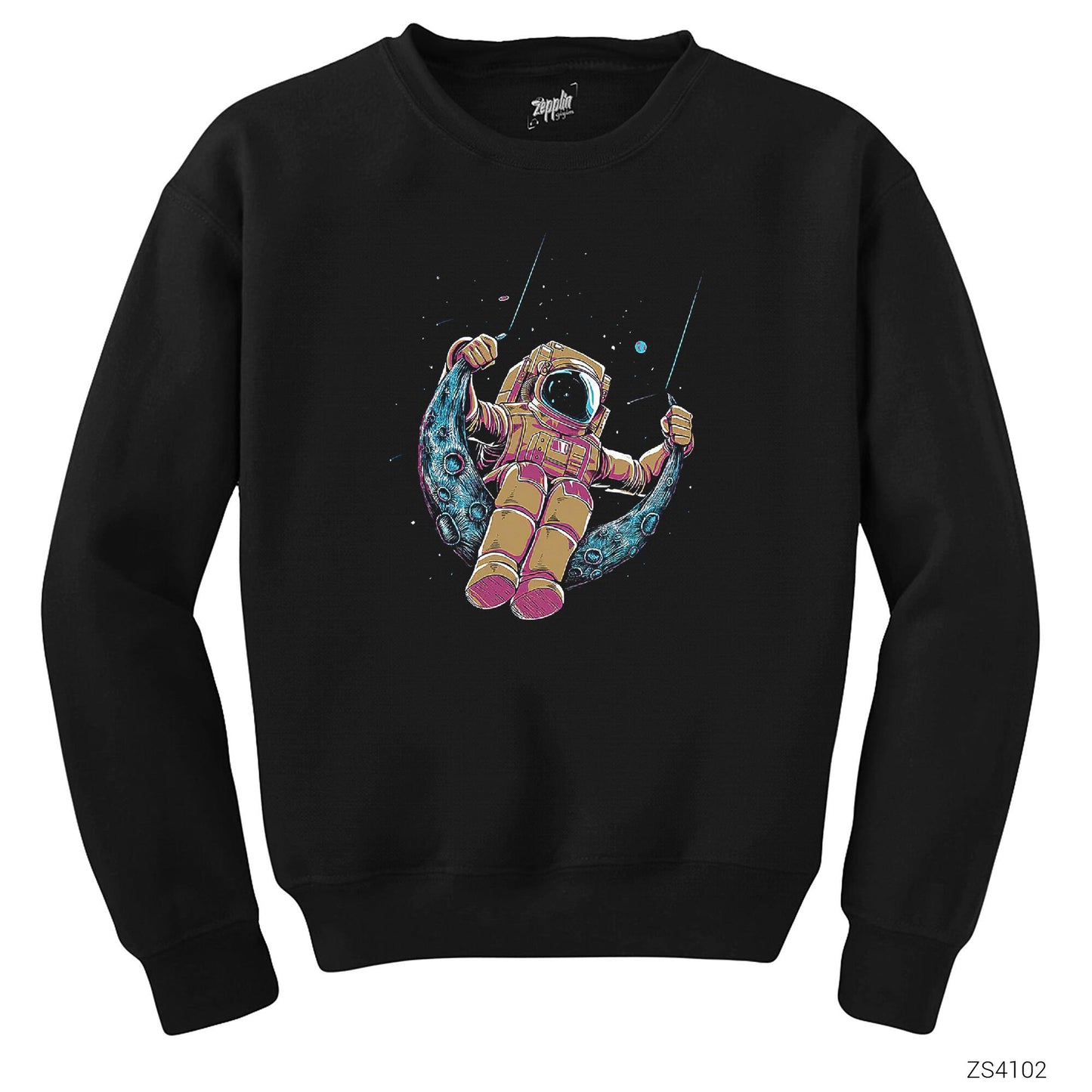 Sallanan Astranot Siyah Sweatshirt