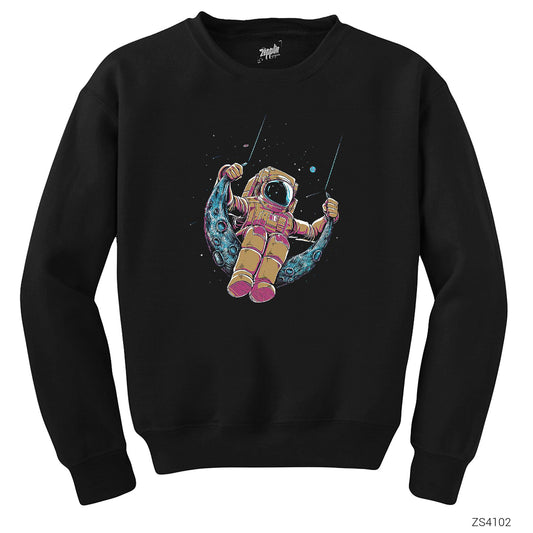 Sallanan Astranot Siyah Sweatshirt