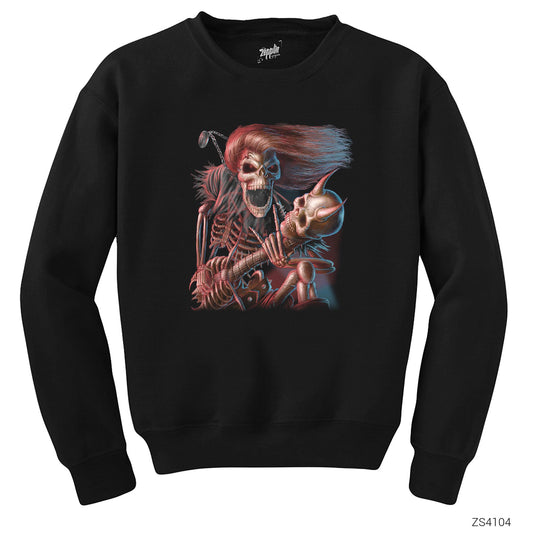 Skull Rock Siyah Sweatshirt