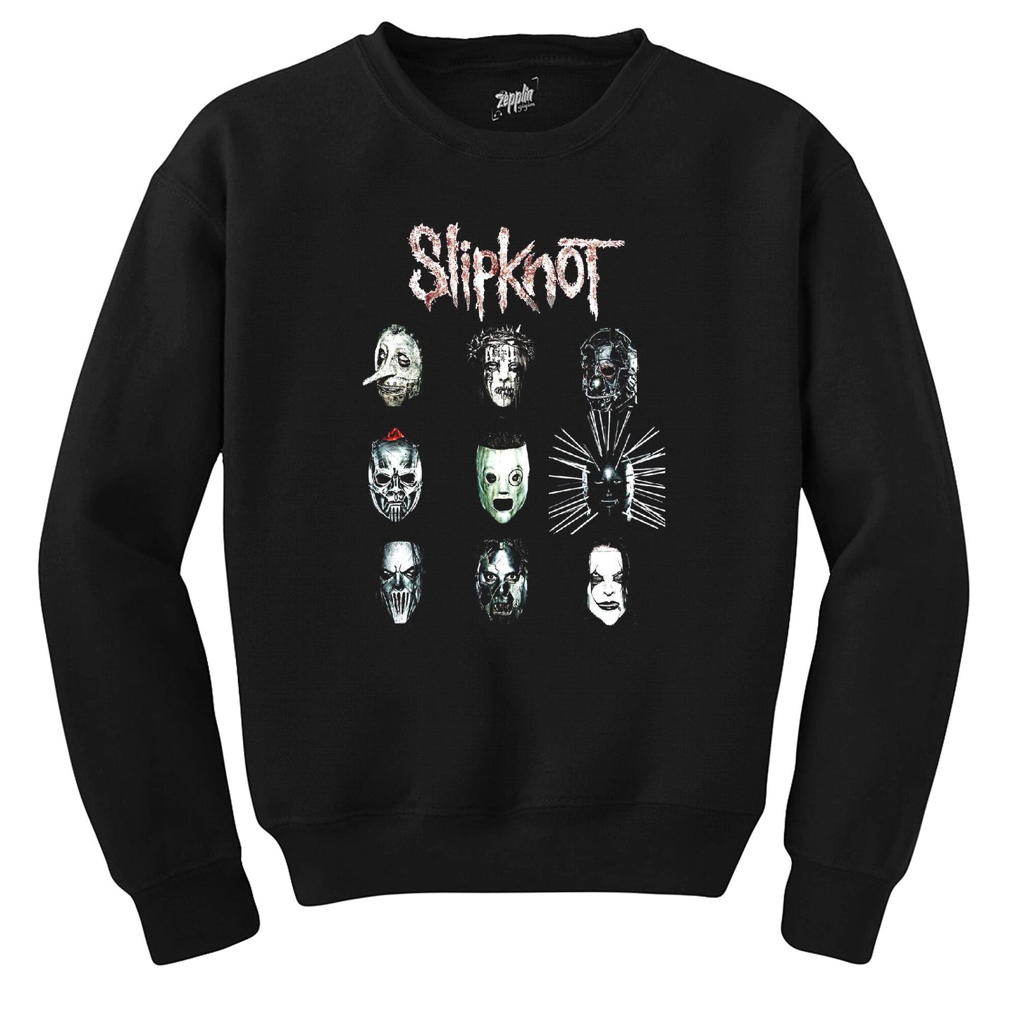 Slipknot Group Face Siyah Sweatshirt