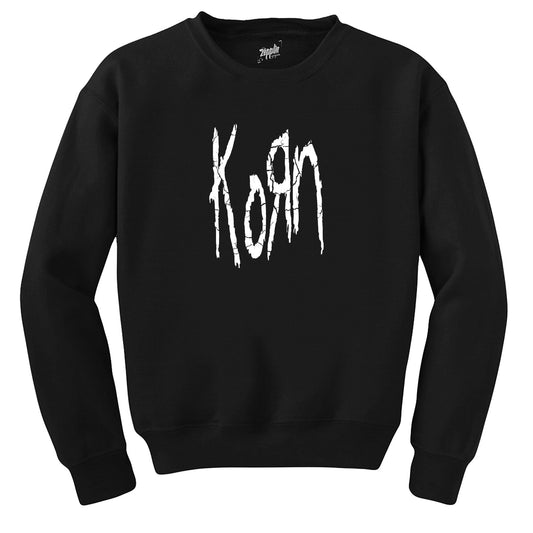 Korn Logo Siyah Sweatshirt