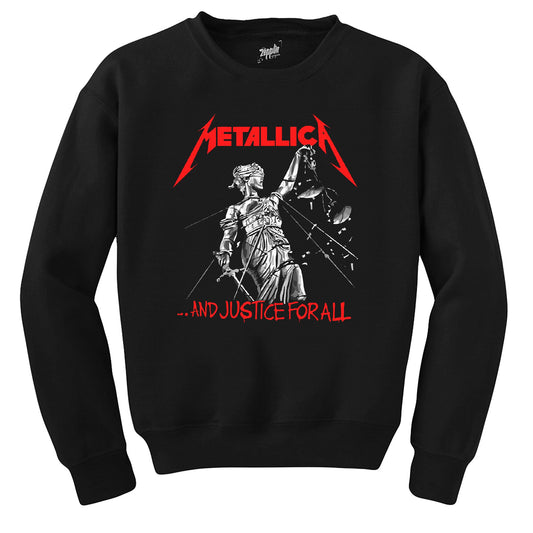 Metallica And Justice For All Siyah Sweatshirt