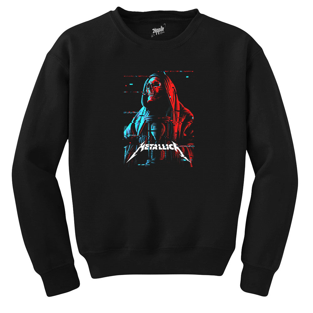 Metallica Red Blue Siyah Sweatshirt