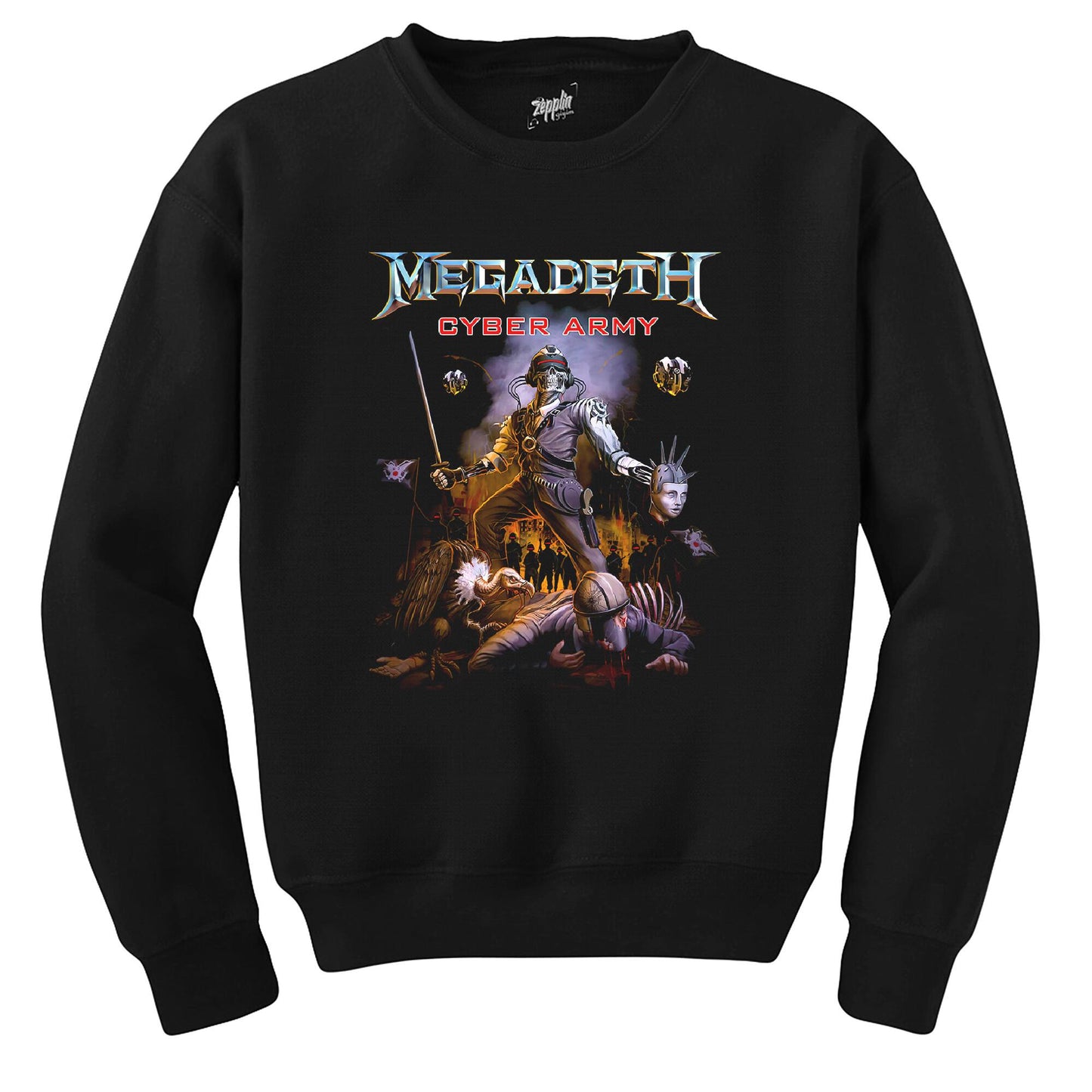 Megadeth Cyber Army Siyah Sweatshirt