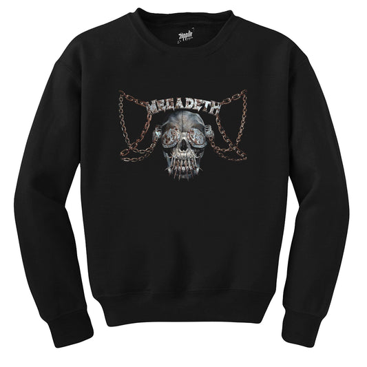 Megadeth Prisoner Skull Siyah Sweatshirt