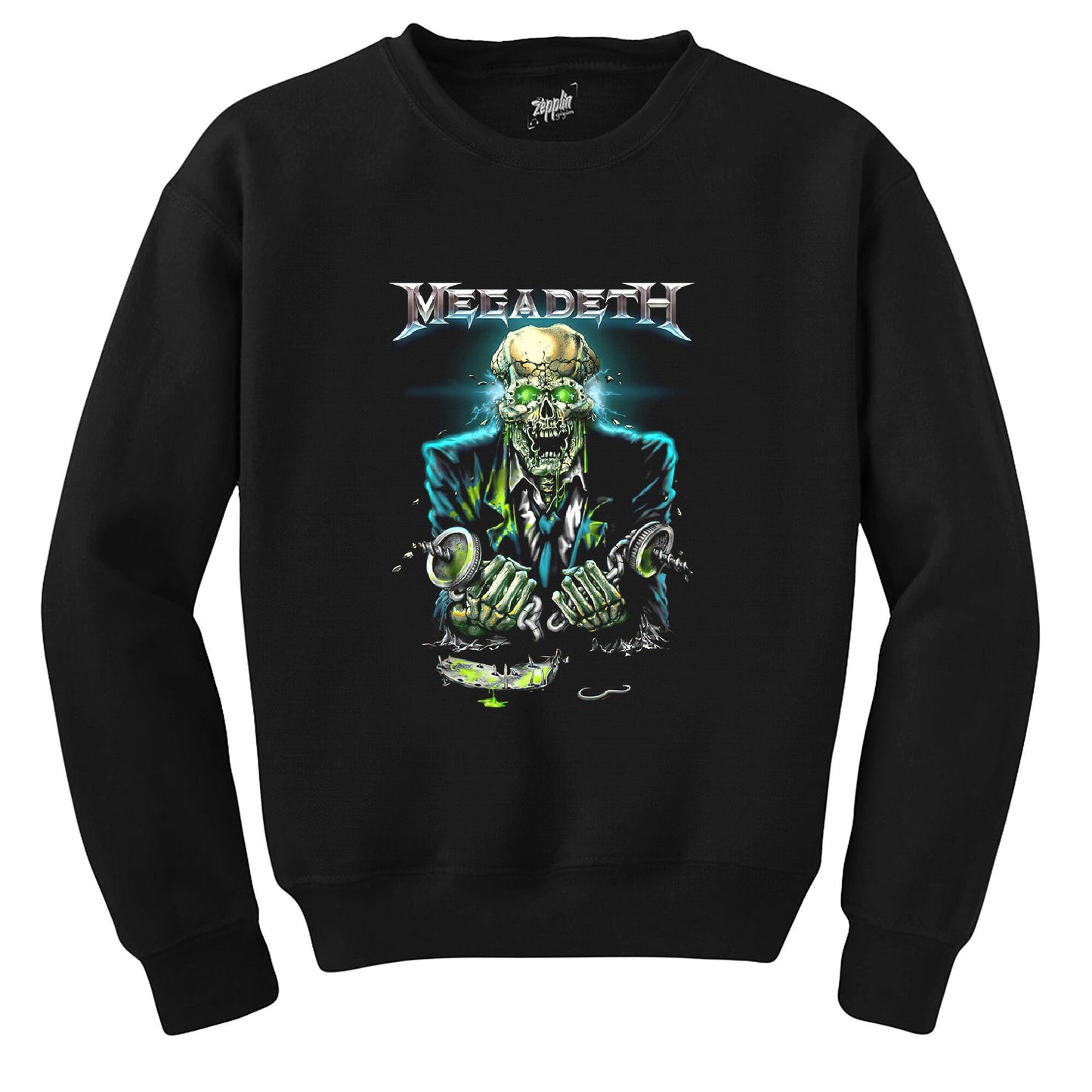 Megadeth Skull Riot Siyah Sweatshirt