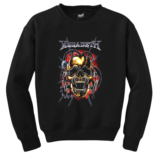 Megadeth Skull Slave Siyah Sweatshirt