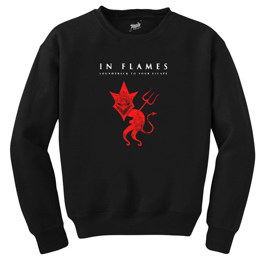 In Flames Siyah Sweatshirt