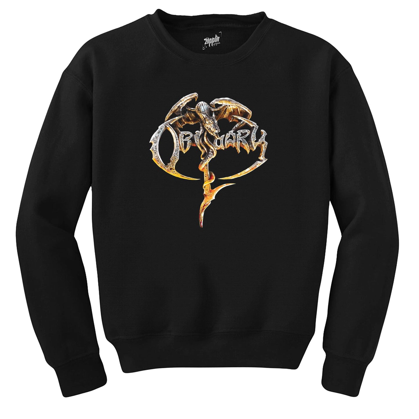 Obituary Dragon Siyah Sweatshirt