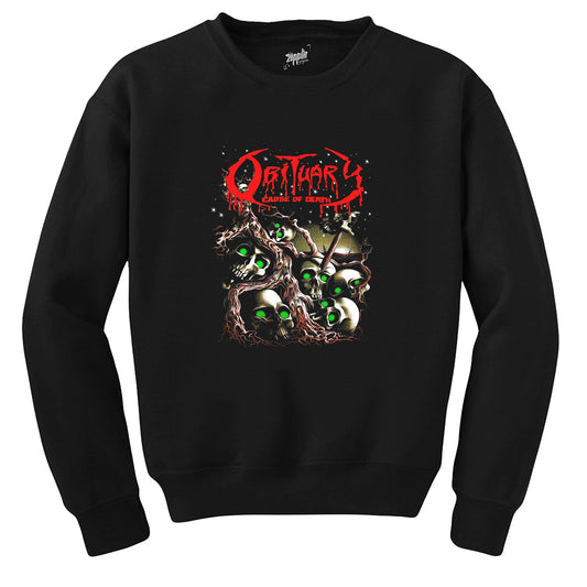 Obituary Skull Stairs Siyah Sweatshirt