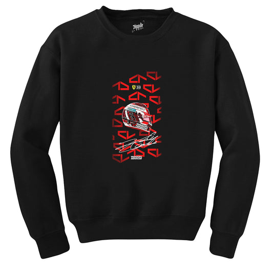 F1 Charles Leclerc Kaspersky Siyah Sweatshirt