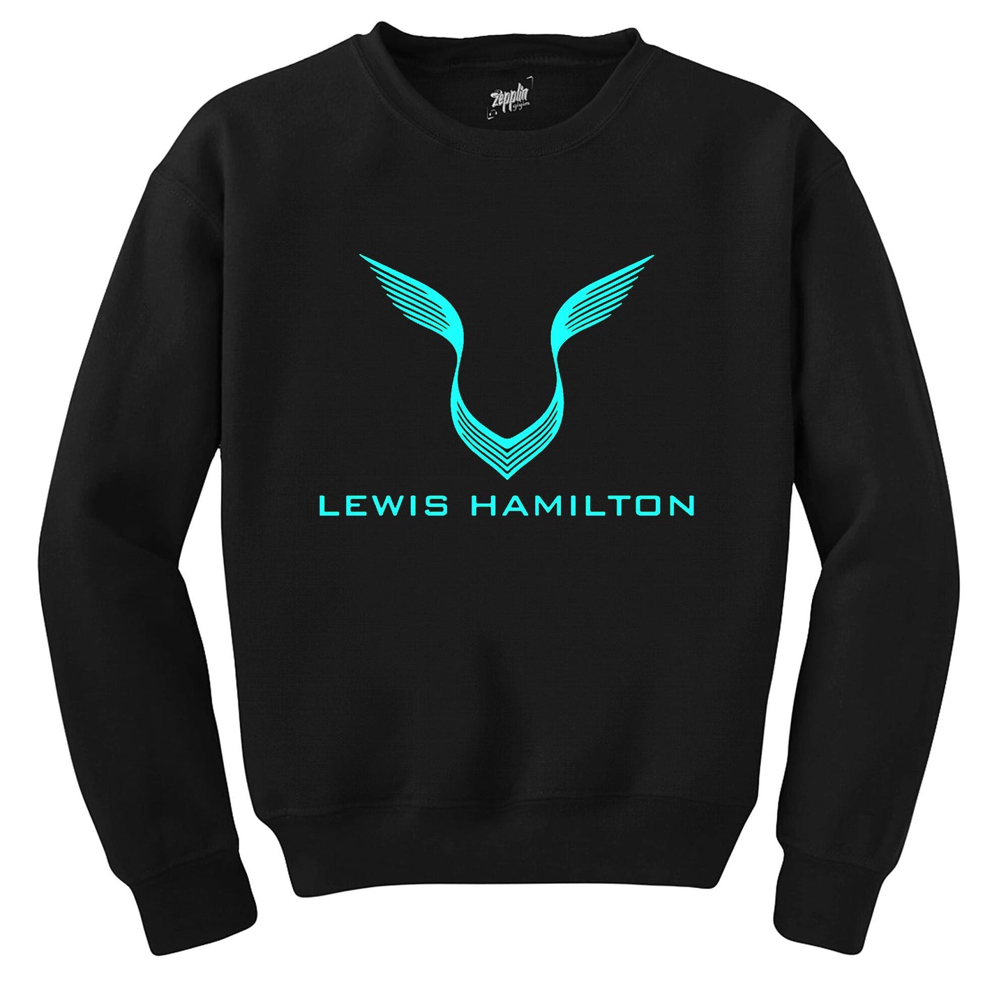 Lewis Hamilton Logo 2 Siyah Sweatshirt