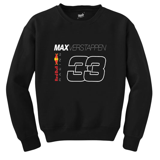 F1 33 Max Verstappen Siyah Sweatshirt