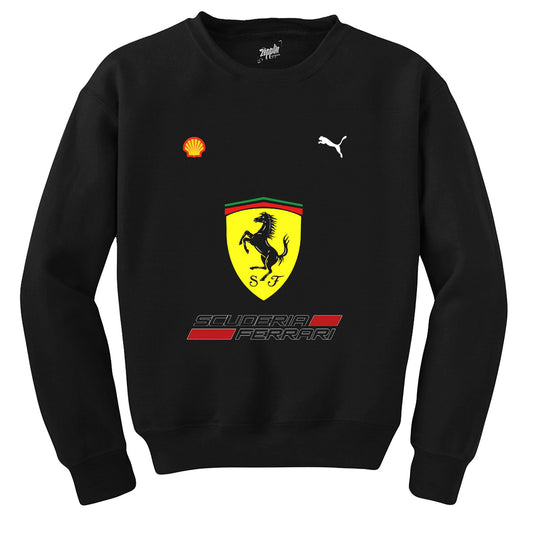 F1 Ferrari Siyah Sweatshirt