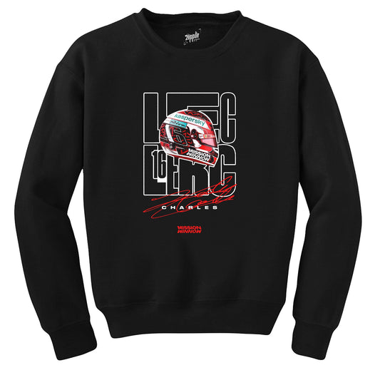 F1 Charles Leclerc Type Siyah Sweatshirt