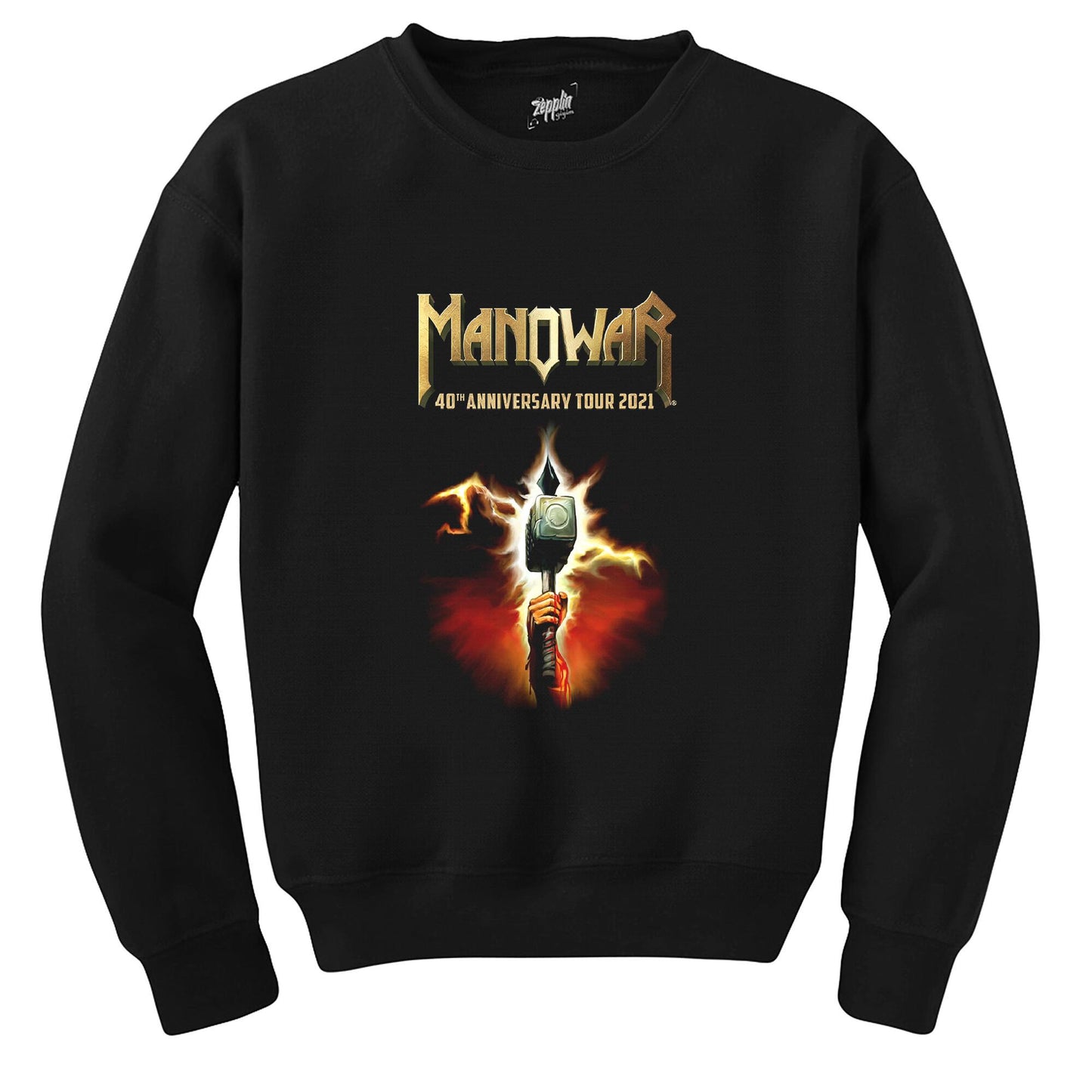 Manowar 40th Anniversary Tour 2021 Siyah Sweatshirt