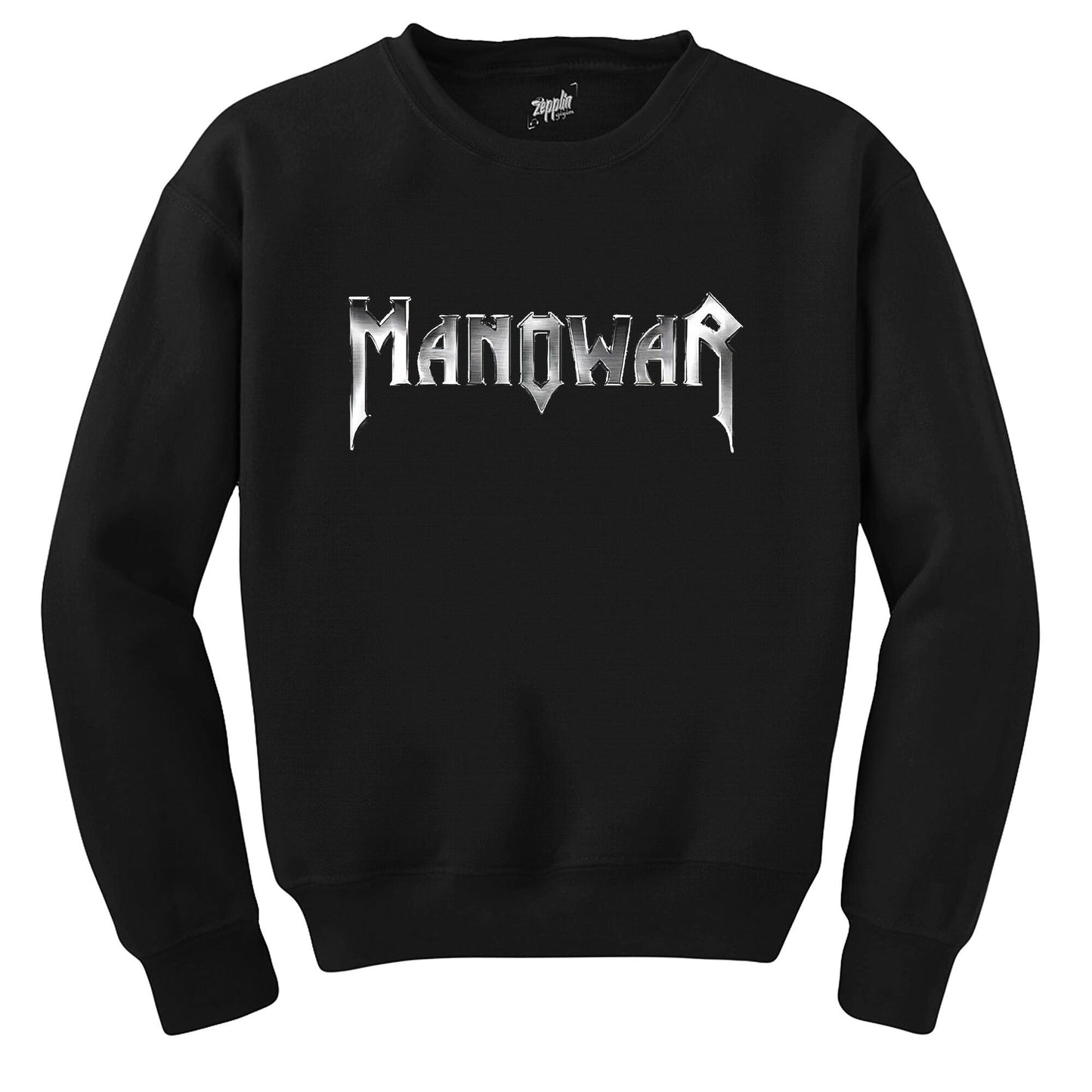 Manowar Graphic Siyah Sweatshirt