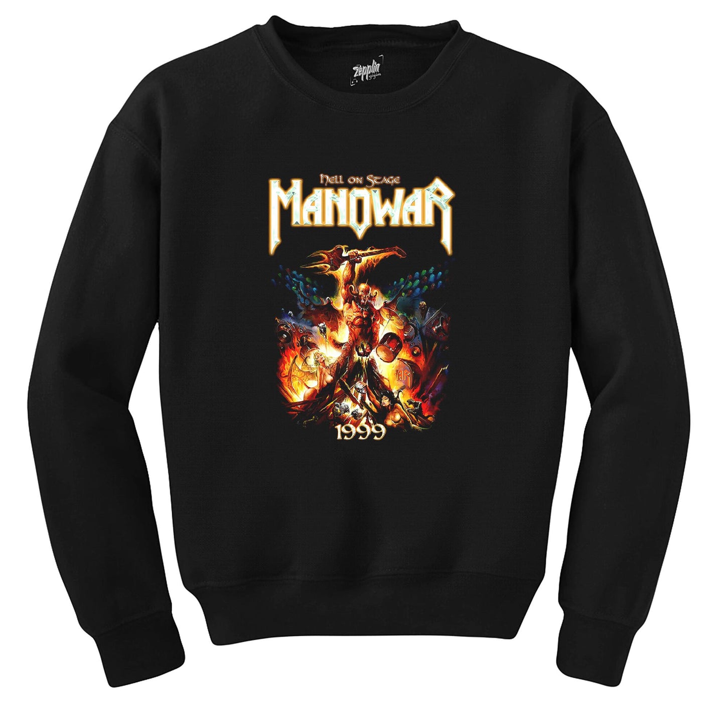 Manowar Hell On Earth Siyah Sweatshirt