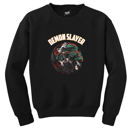 Demon Slayer Siyah Sweatshirt