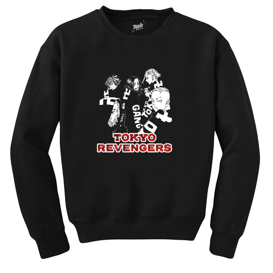 Tokyo Revengers Characters Siyah Sweatshirt