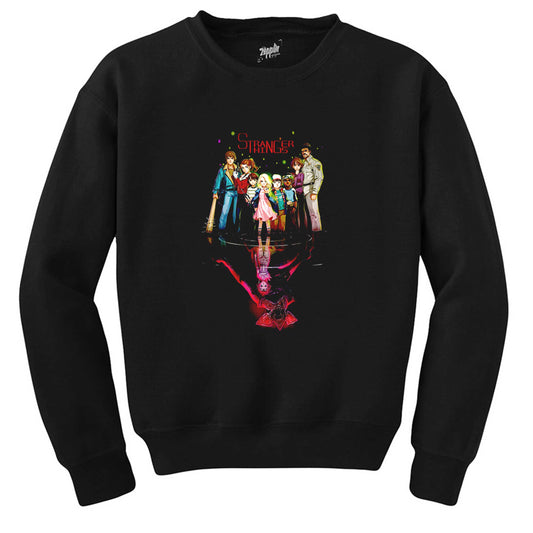 Stranger Things Team Siyah Sweatshirt