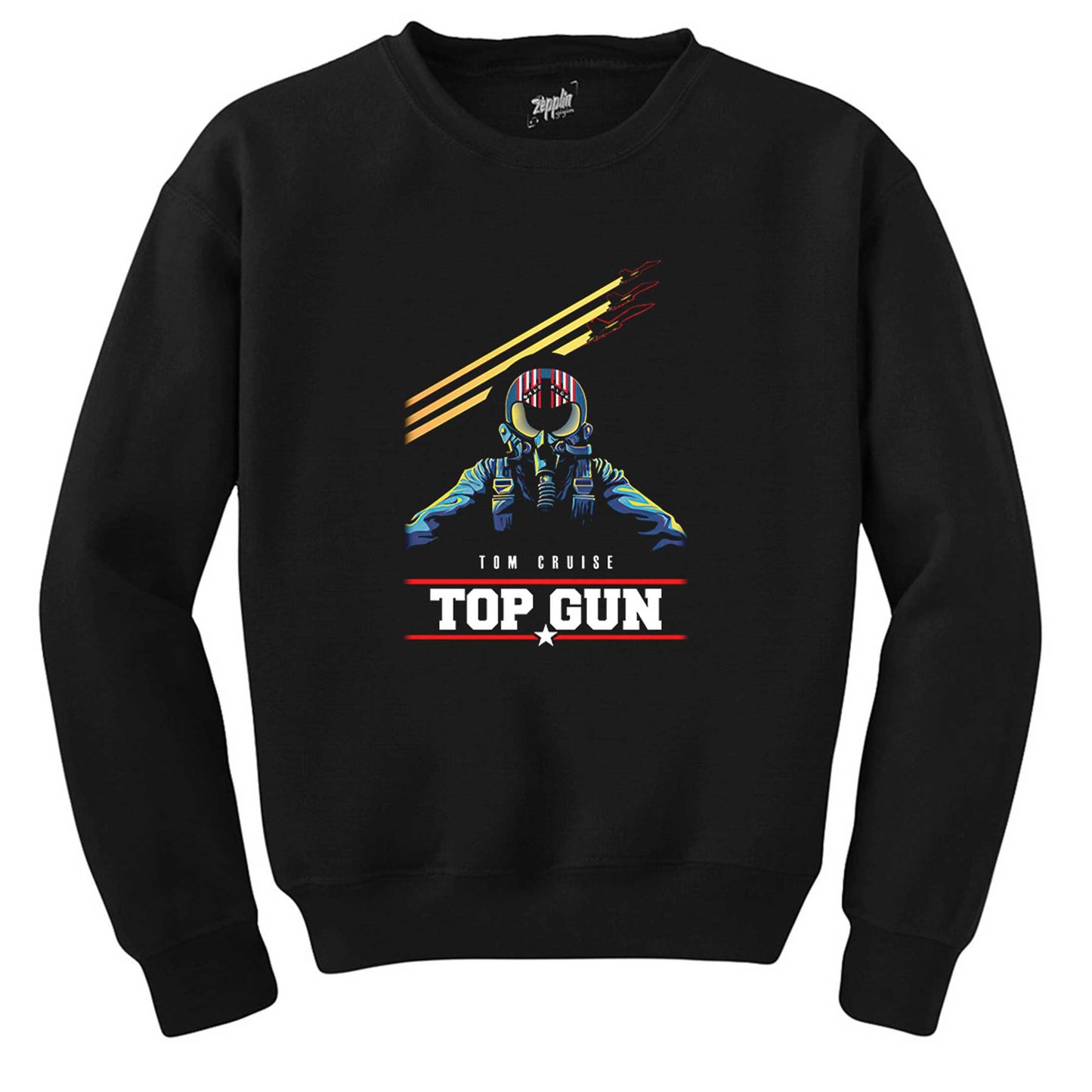 Top Gun Tom Cruise Siyah Sweatshirt