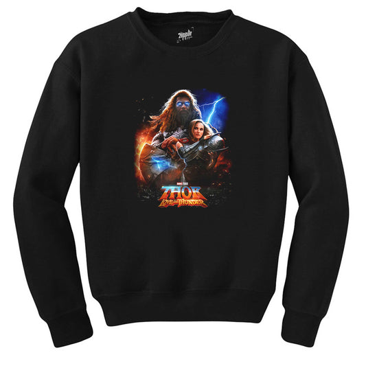 Thor Love And Thunder Lover Siyah Sweatshirt