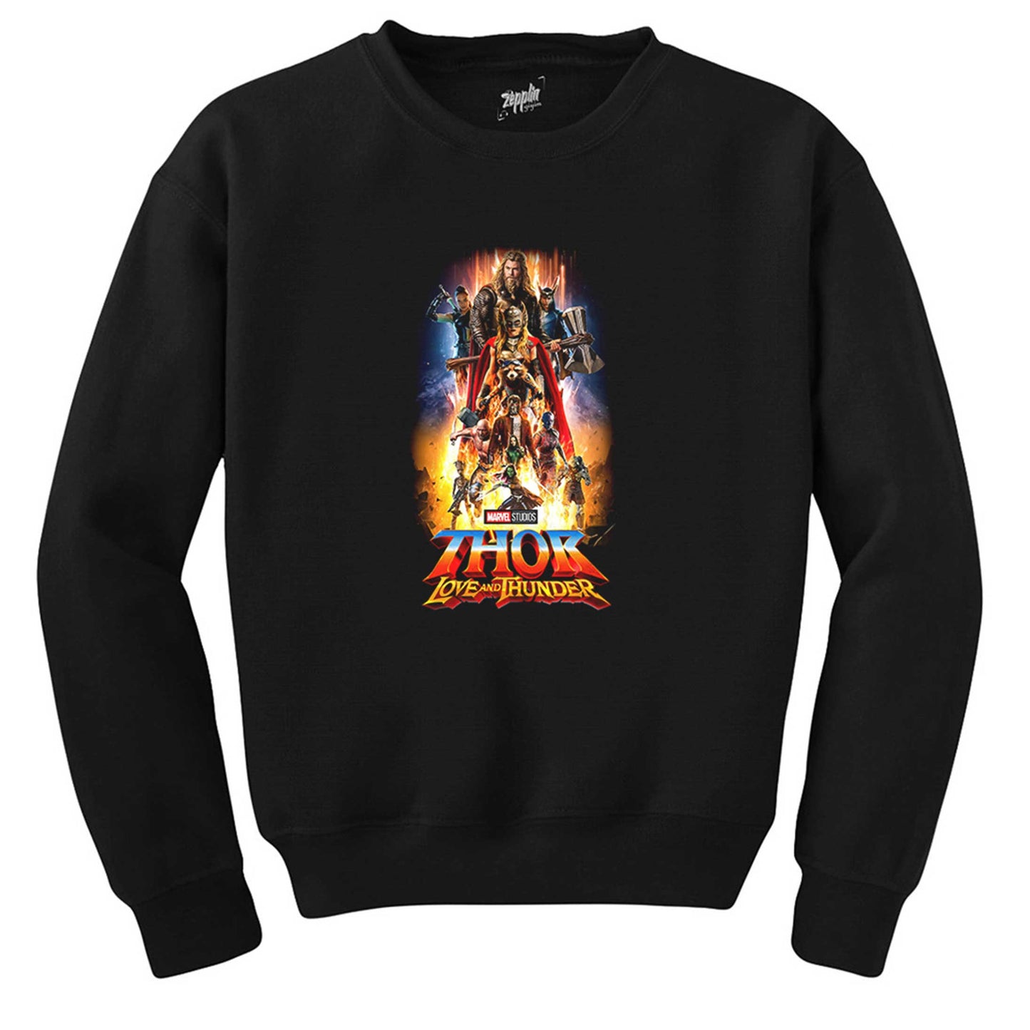 Thor Love And Thunder Team Siyah Sweatshirt