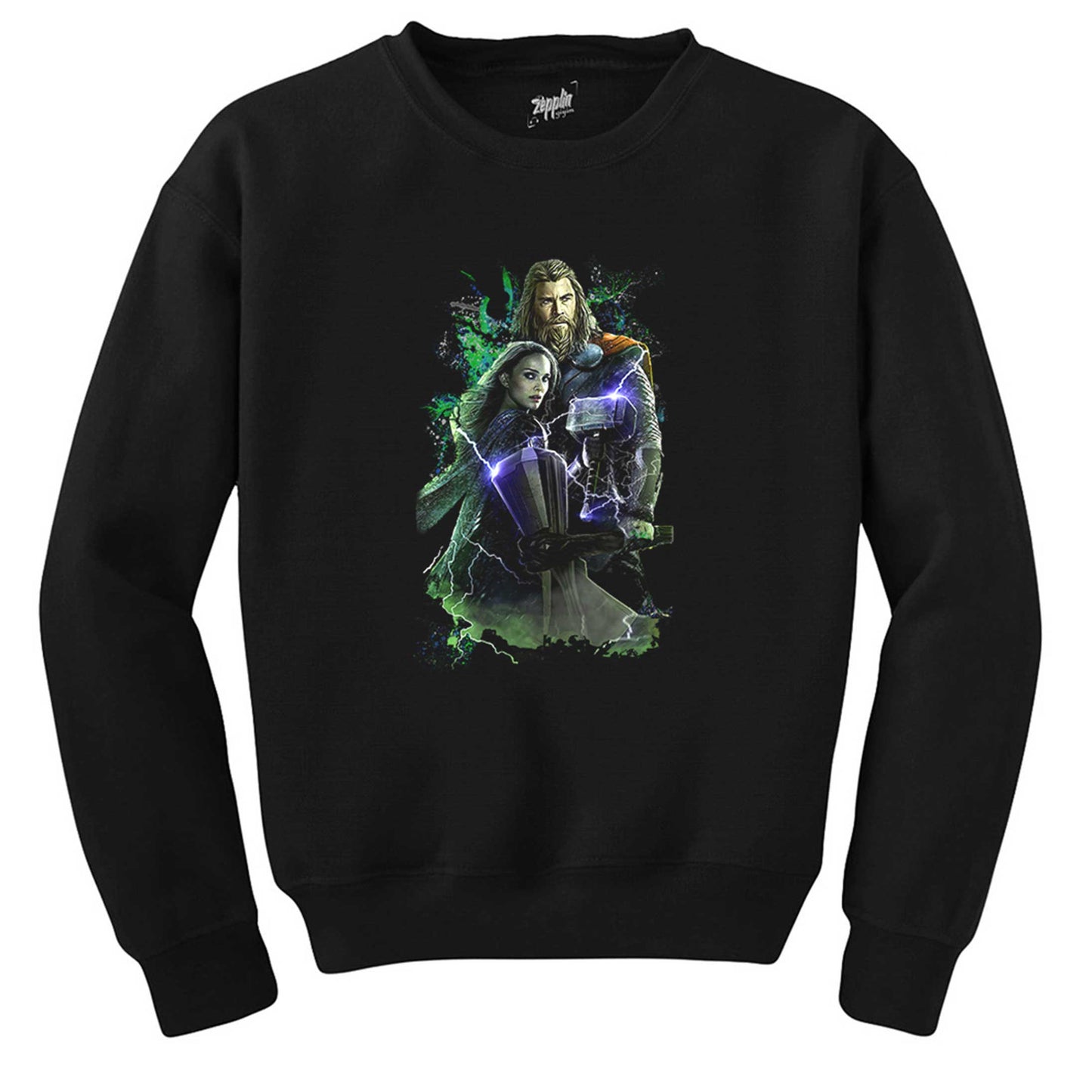 Thor Stained Banner Siyah Sweatshirt