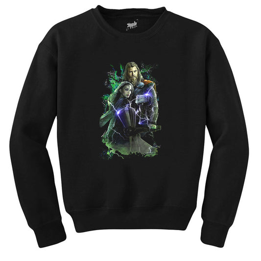 Thor Stained Banner Siyah Sweatshirt