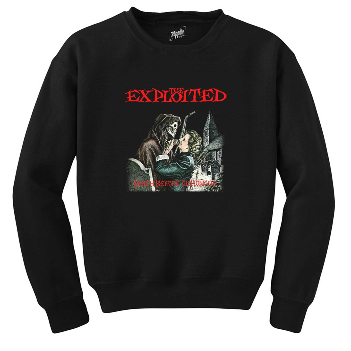 The Exploited Death Before Dishonour Siyah Sweatshirt