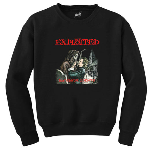 The Exploited Death Before Dishonour Siyah Sweatshirt