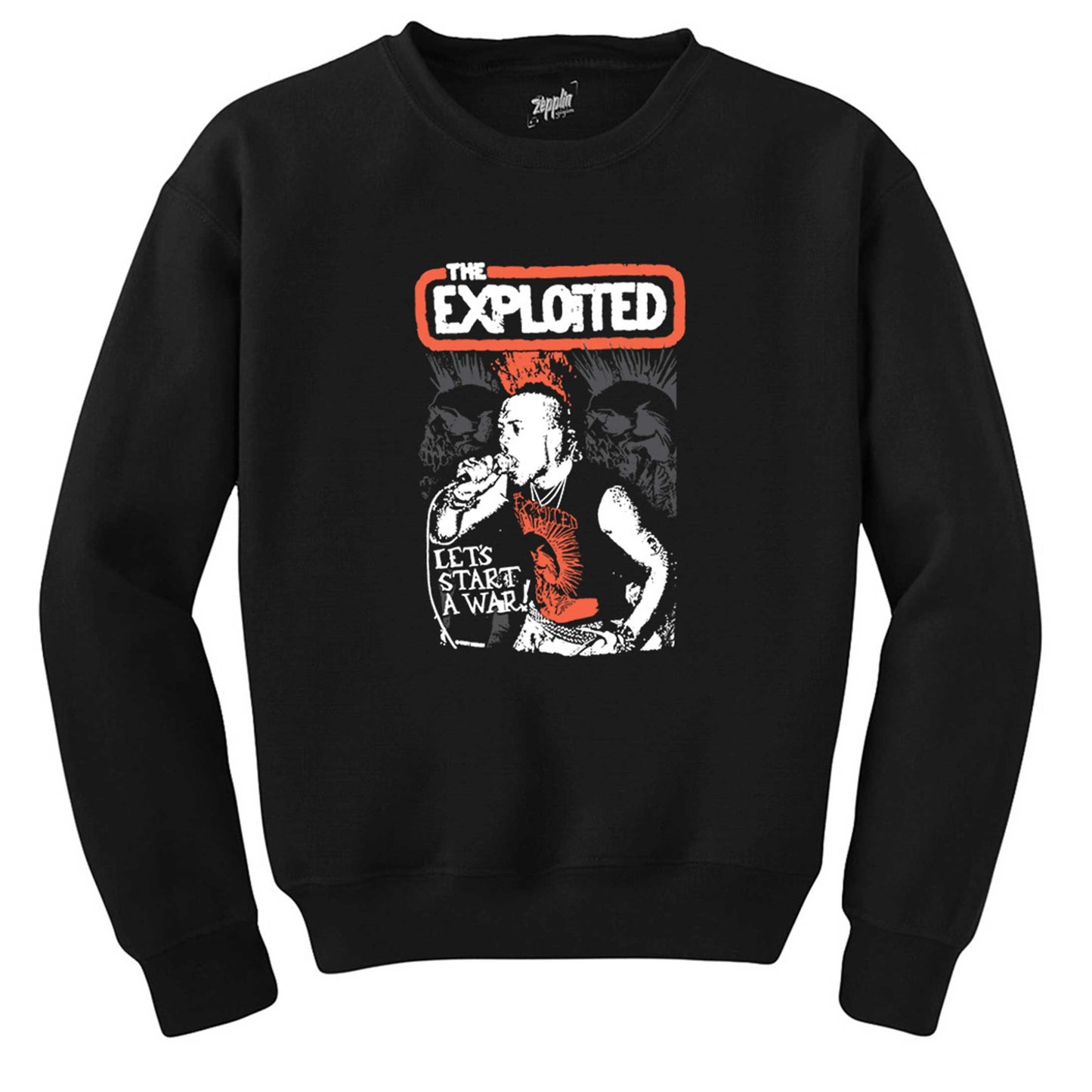 The Exploited on Stage Siyah Sweatshirt