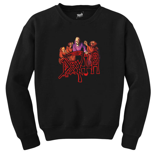 Death Scream Bloody Gore Grup Siyah Sweatshirt