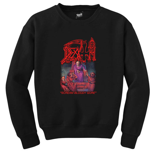Death Scream Bloody Gore Siyah Sweatshirt