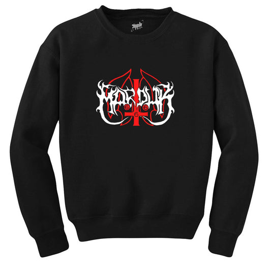 Marduk Logo Siyah Sweatshirt