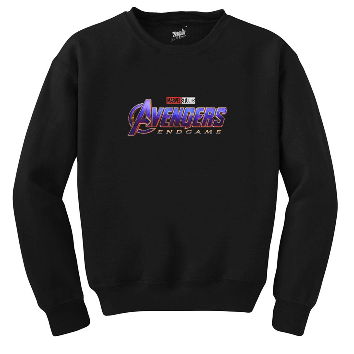 Avengers End Game Logo Siyah Sweatshirt