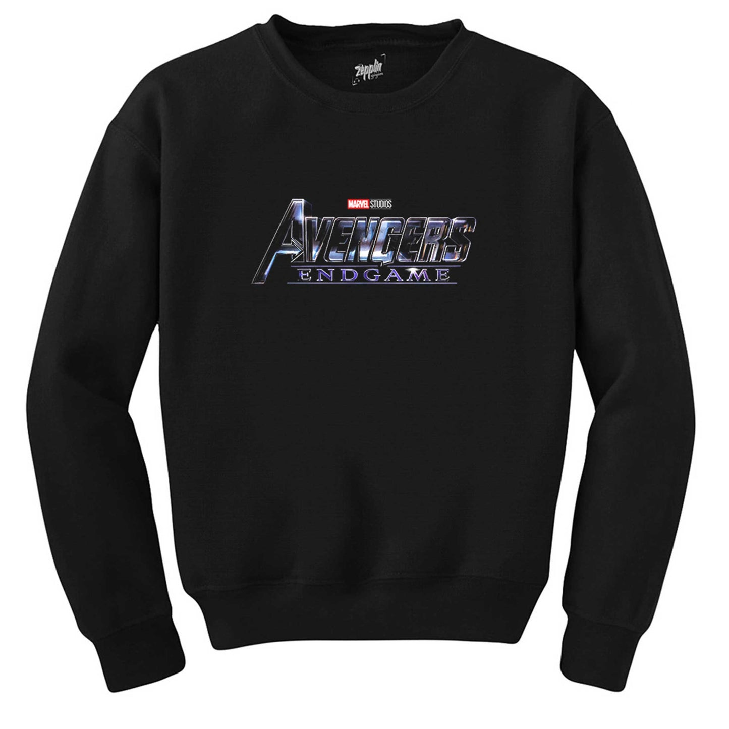 Avengers End Game Logo 2 Siyah Sweatshirt