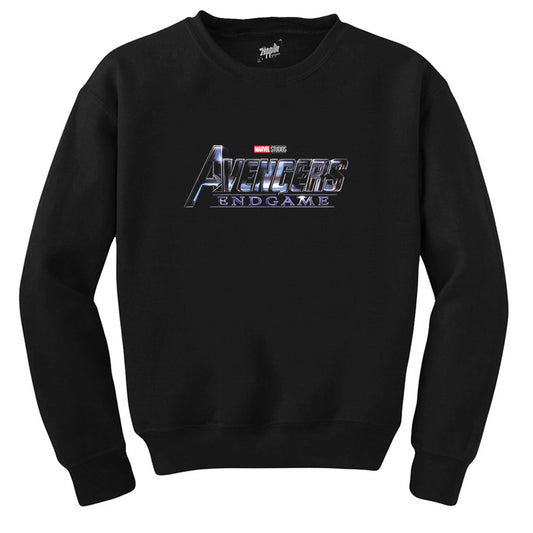 Avengers End Game Logo 2 Siyah Sweatshirt