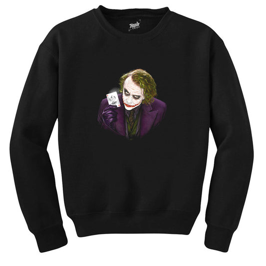 Joker Poker Card Siyah Sweatshirt